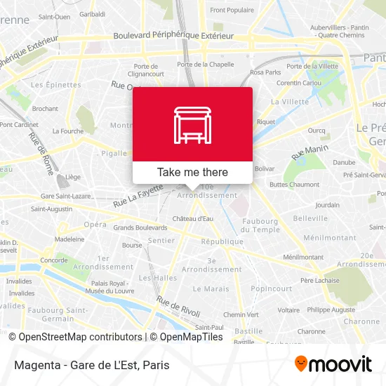 Magenta - Gare de L'Est map