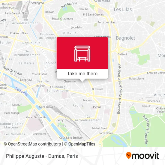 Philippe Auguste - Dumas map