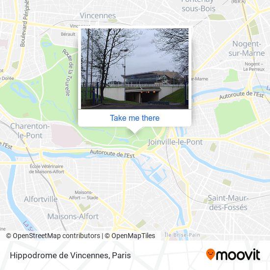 Mapa Hippodrome de Vincennes