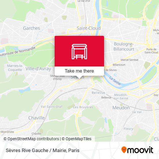 Mapa Sèvres Rive Gauche / Mairie