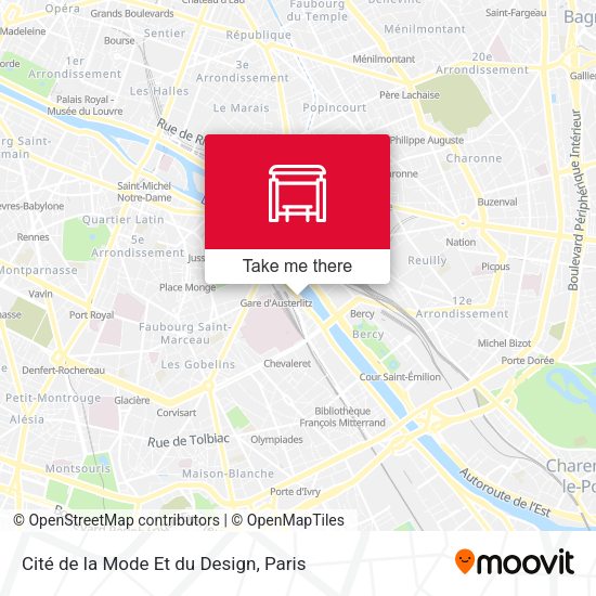 Cité de la Mode Et du Design map