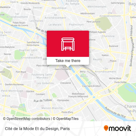 Cité de la Mode Et du Design map