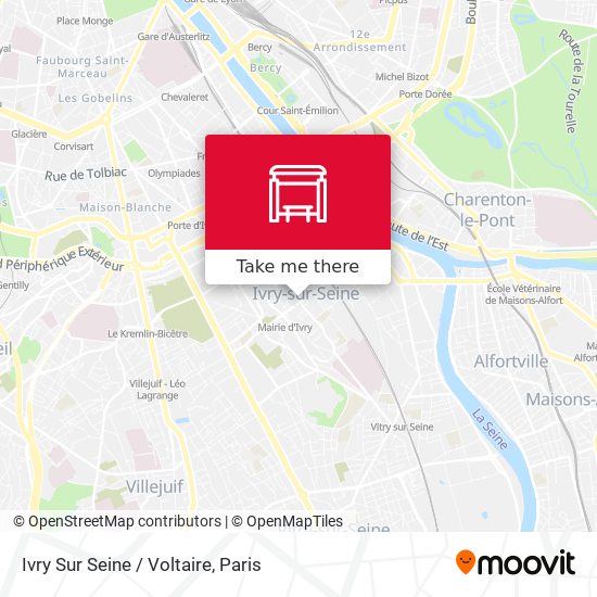 Mapa Ivry Sur Seine / Voltaire