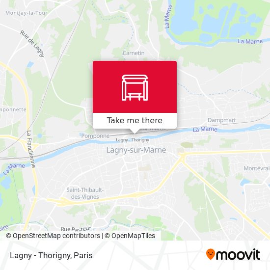Mapa Lagny - Thorigny