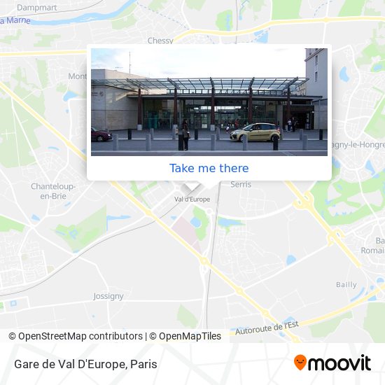 Mapa Gare de Val D'Europe