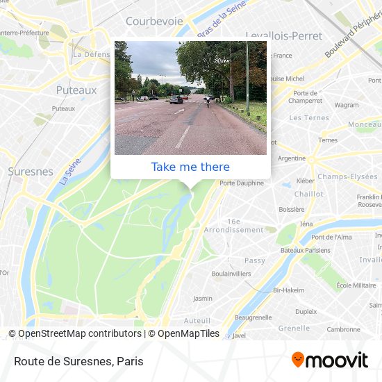 Mapa Route de Suresnes