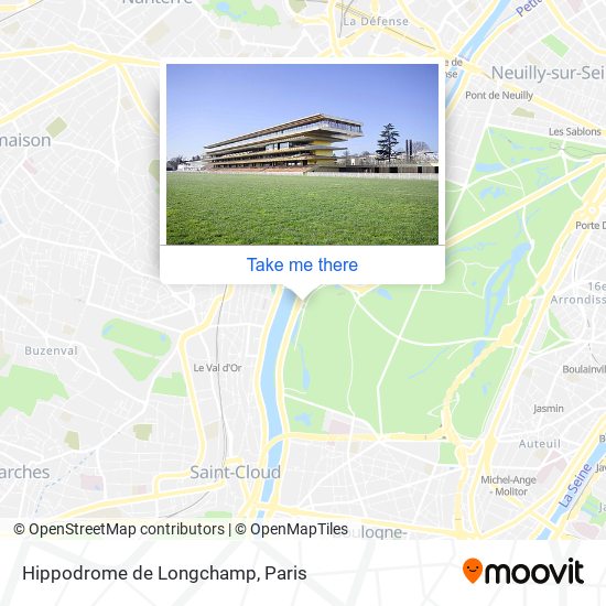 Mapa Hippodrome de Longchamp