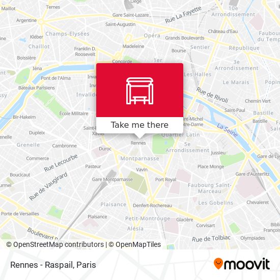 Rennes - Raspail map