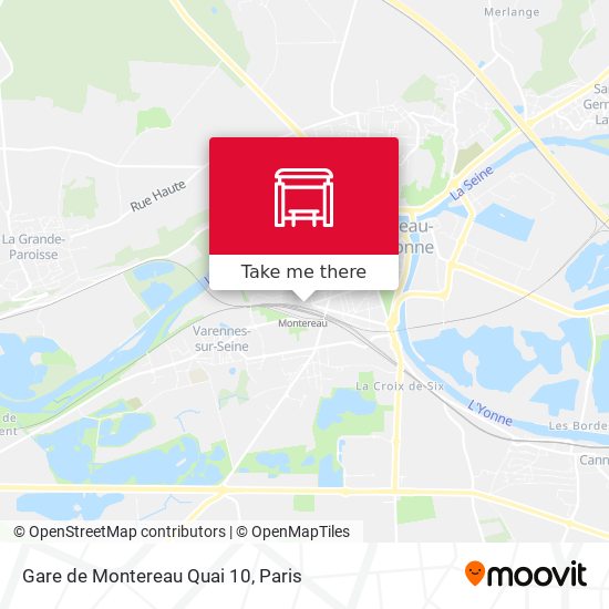 Mapa Gare de Montereau Quai 10