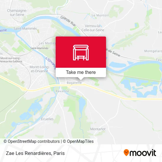 Mapa Zae Les Renardières