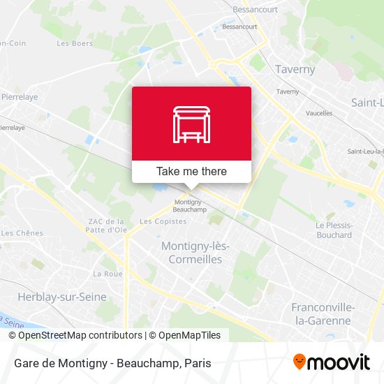 Mapa Gare de Montigny - Beauchamp