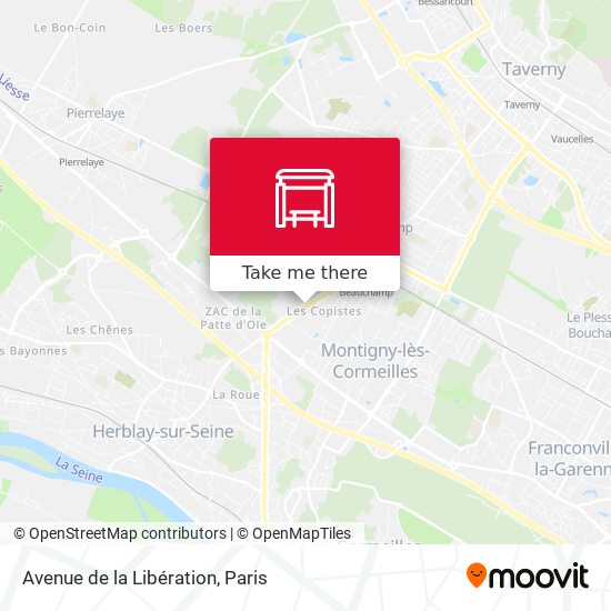 Mapa Avenue de la Libération