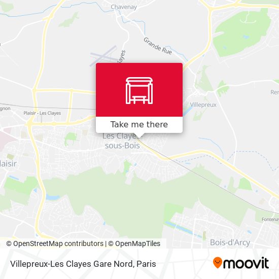 Mapa Villepreux-Les Clayes Gare Nord