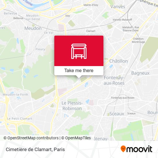 Cimetière de Clamart map