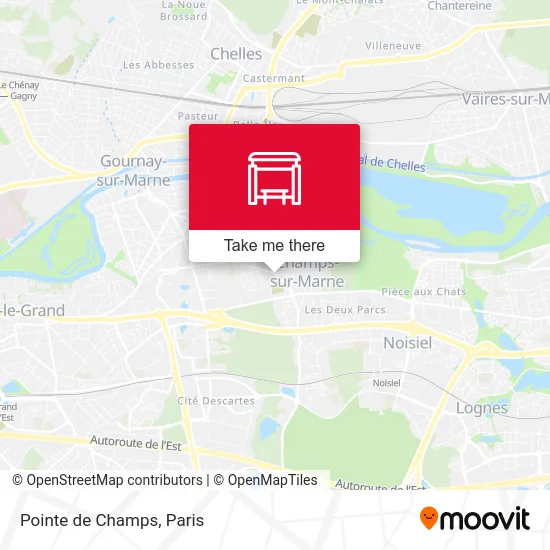 Mapa Pointe de Champs