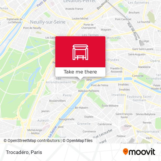Trocadéro map