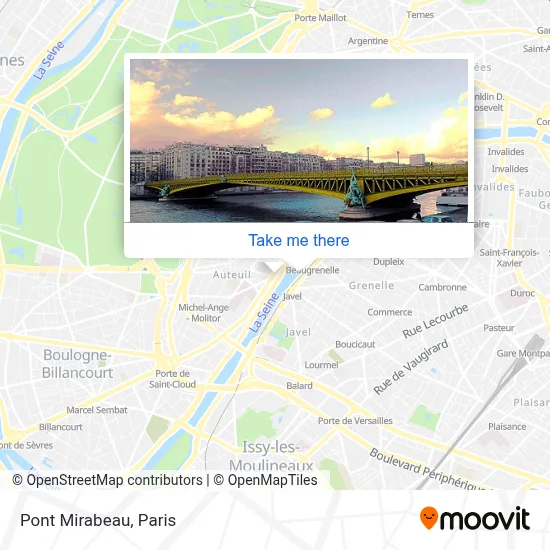 Pont Mirabeau map
