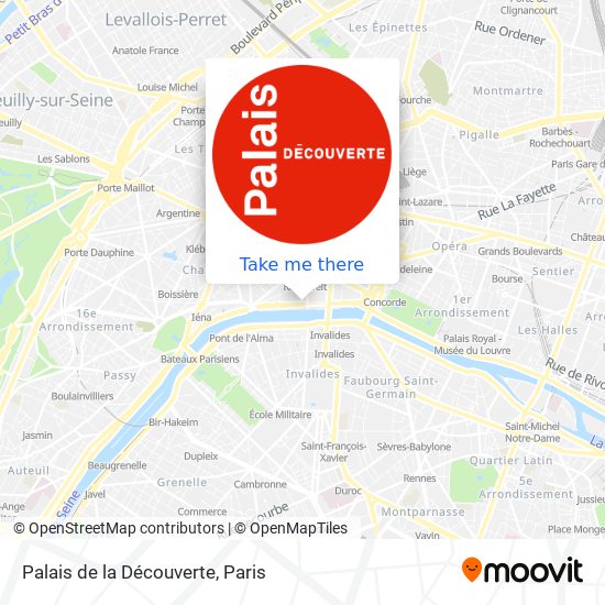 Palais de la Découverte map
