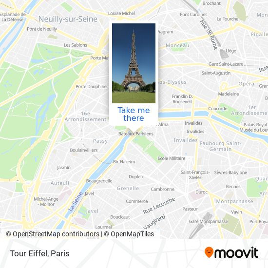 Mapa Tour Eiffel