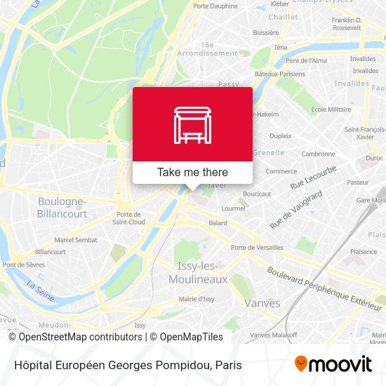 Hôpital Européen Georges Pompidou map