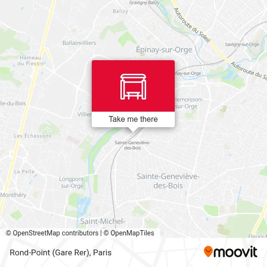Mapa Rond-Point (Gare Rer)