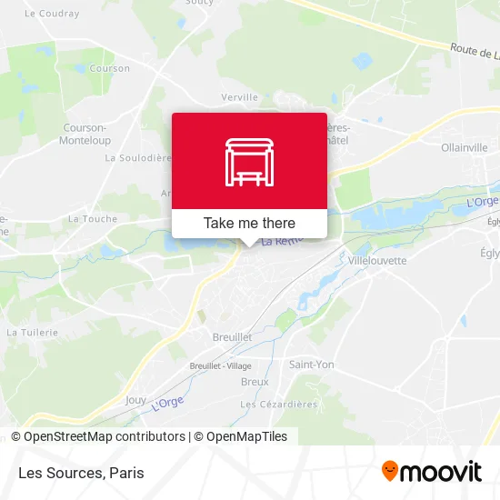 Les Sources map