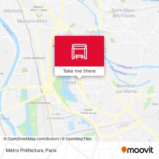 Métro Préfecture map