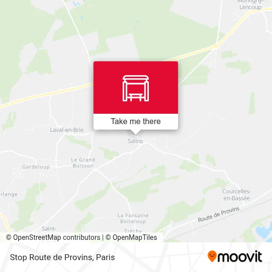Stop Route de Provins map