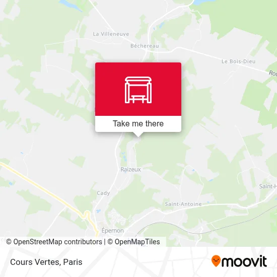 Cours Vertes map