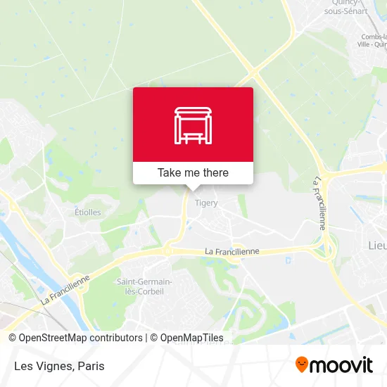 Les Vignes map