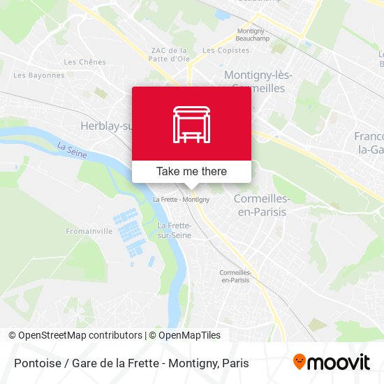 Mapa Pontoise / Gare de la Frette - Montigny