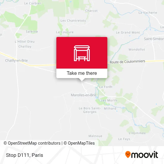 Stop D111 map