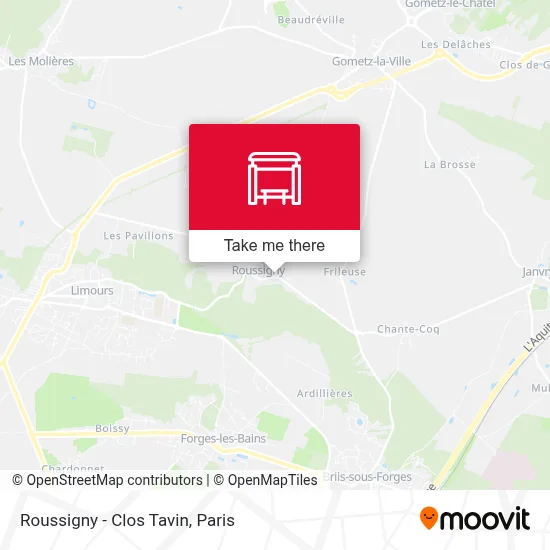 Roussigny - Clos Tavin map