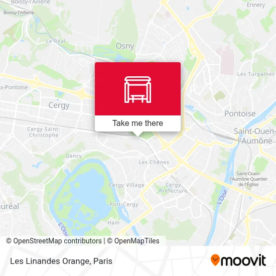 Les Linandes Orange map