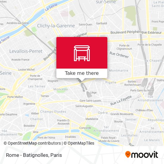 Mapa Rome - Batignolles