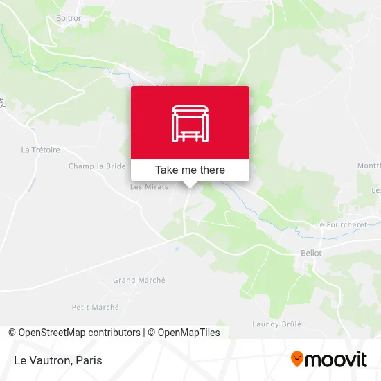 Le Vautron map