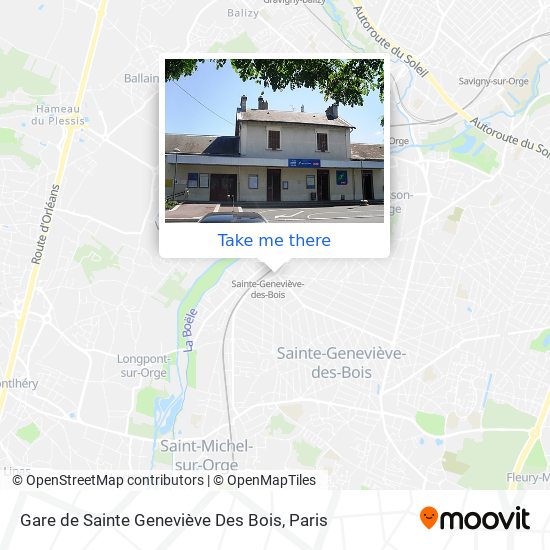 Gare de Sainte Geneviève Des Bois map