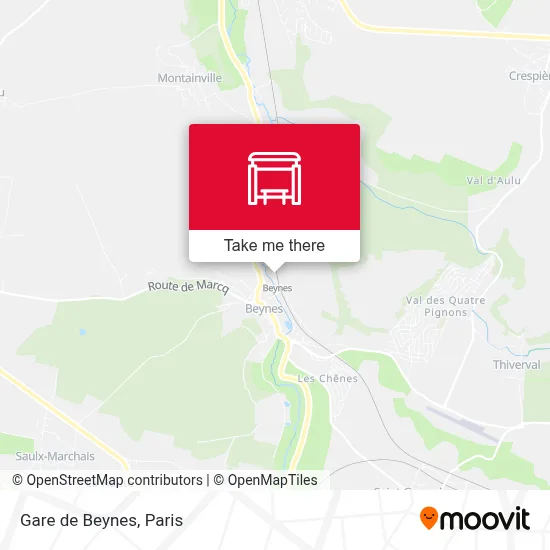 Gare de Beynes map