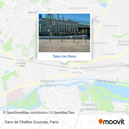 Gare de Chelles Gournay map