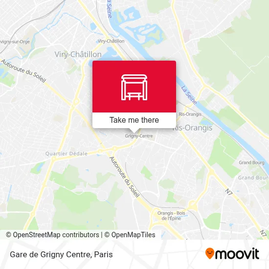 Gare de Grigny Centre map