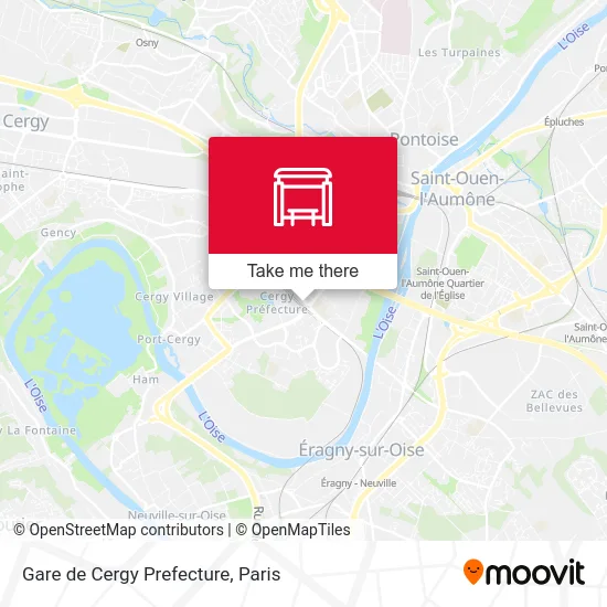 Gare de Cergy Prefecture map