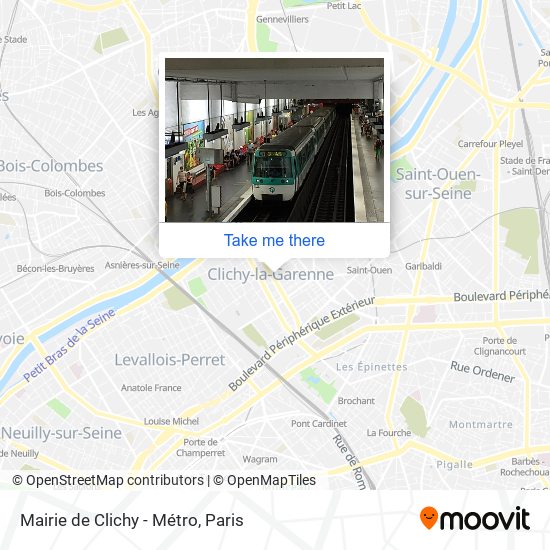 Mapa Mairie de Clichy - Métro