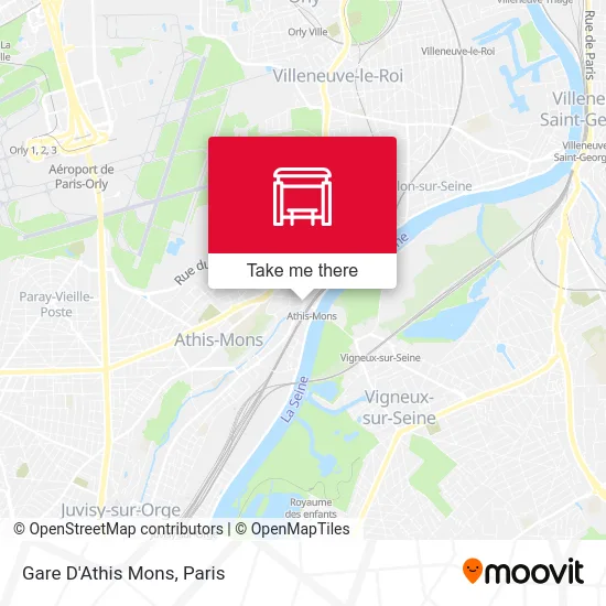 Gare D'Athis Mons map