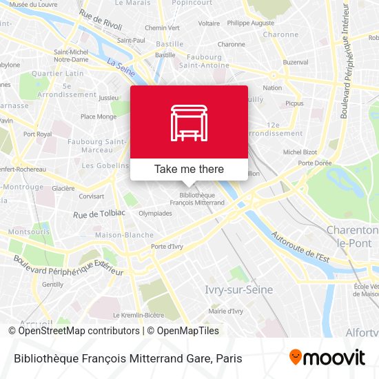 Bibliothèque François Mitterrand Gare map