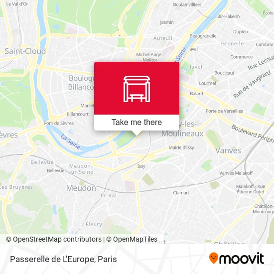Passerelle de L'Europe map