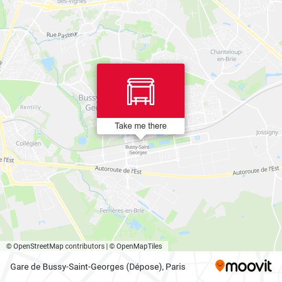 Mapa Gare de Bussy-Saint-Georges (Dépose)