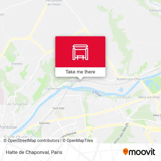 Halte de Chaponval map