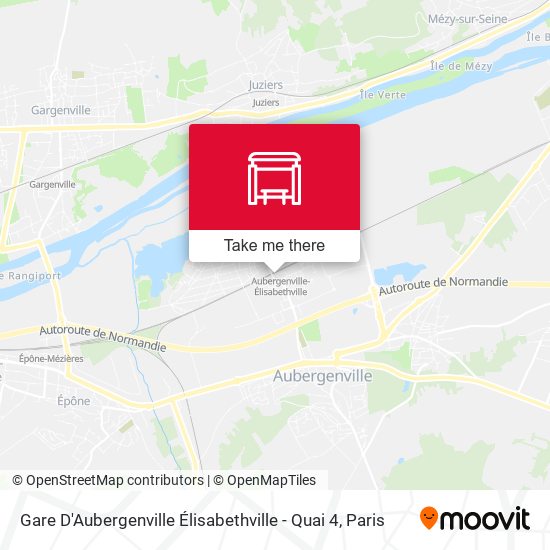 Mapa Gare D'Aubergenville Élisabethville - Quai 4
