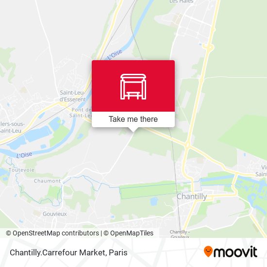 Mapa Chantilly.Carrefour Market