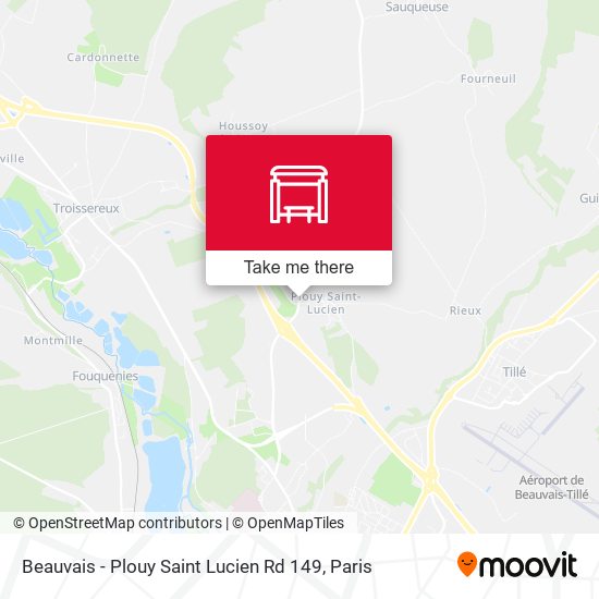 Mapa Beauvais - Plouy Saint Lucien Rd 149